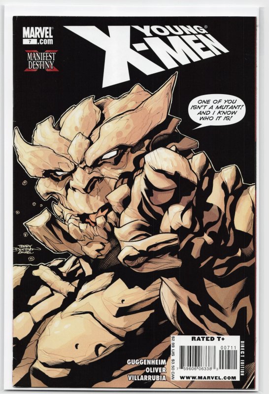 Young X-Men #7 (2008), raw, ungraded comic book — front cover