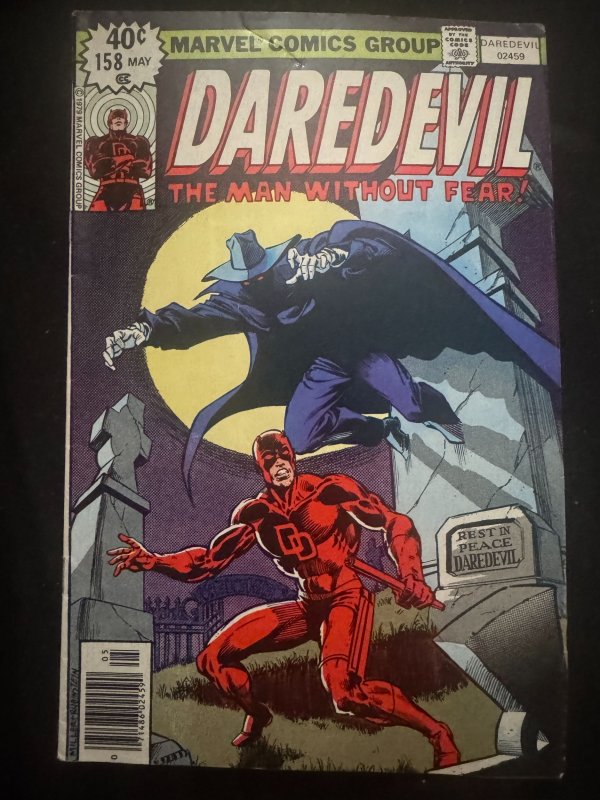 Daredevil #158 (Marvel Comics, 1979), raw, ungraded comic book — front cover