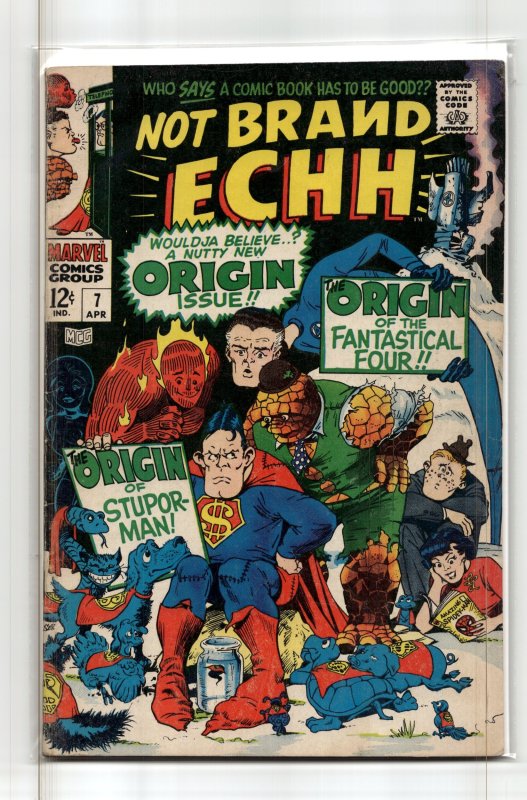 Not Brand Echh #7 (Marvel Comics, 1968), raw, ungraded comic book — front cover