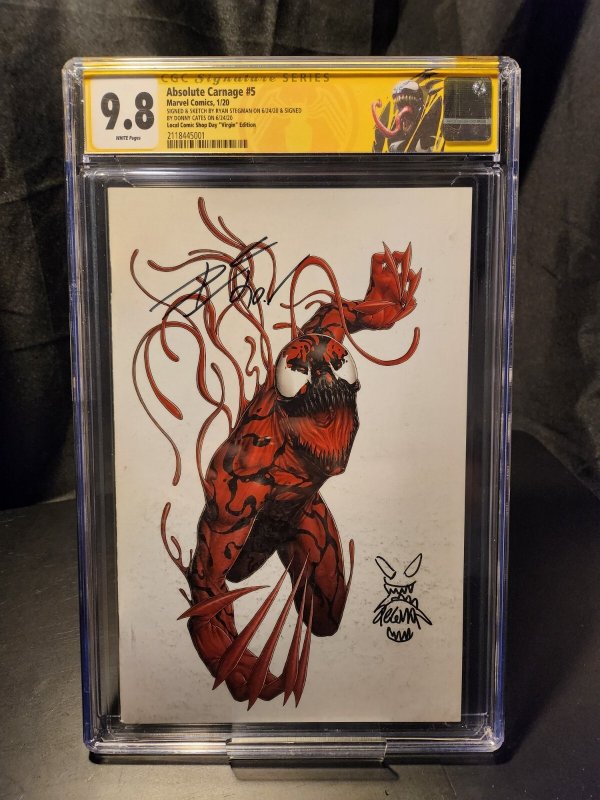 Absolute Carnage #5 (2020), CGC 9.8 graded comic book — front cover in its holder