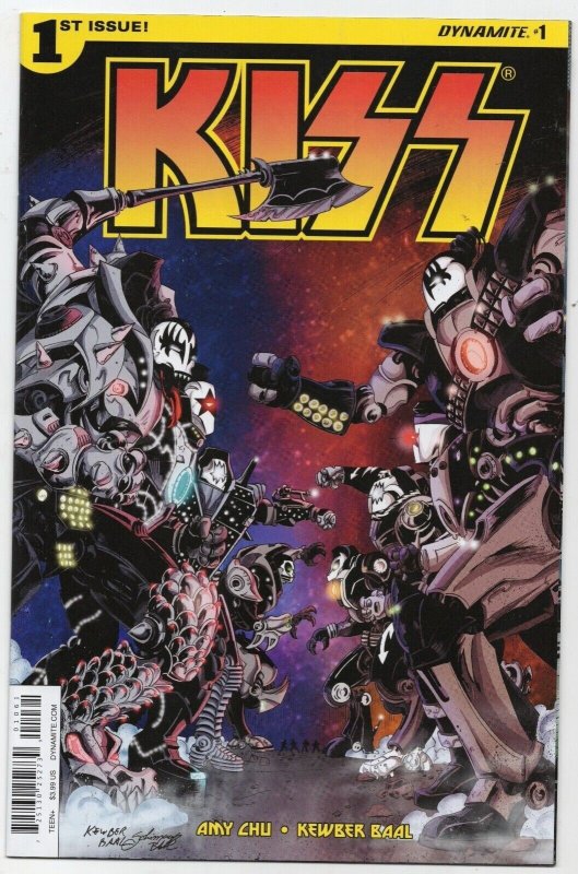 Kiss #1 (Dynamite Entertainment, 2016), raw comic book in NM 9.4 condition — front cover