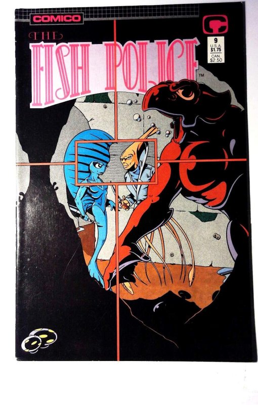 Fish Police #9 (1988), raw, ungraded comic book — front cover