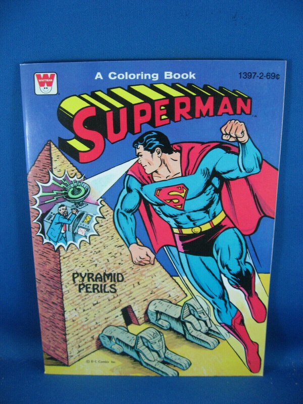 Superman VF Pyramid Perils Coloring Book 1979 (1979), raw comic book in VF condition — front cover