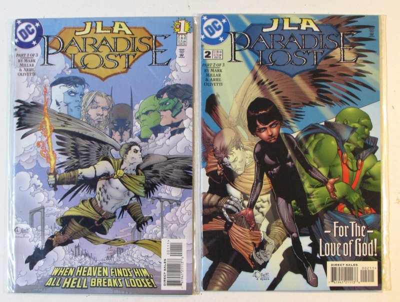 JLA Paradise Lost Lot of 2 #1, 2 DC Comics (1998) 1st Print Comic Books (DC Comics, 1998), raw, ungraded comic book — front cover