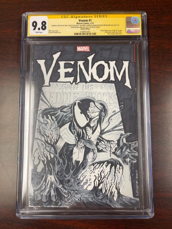 Venom #1 (Marvel Comics), CGC 9.8 graded comic book — front cover in its holder