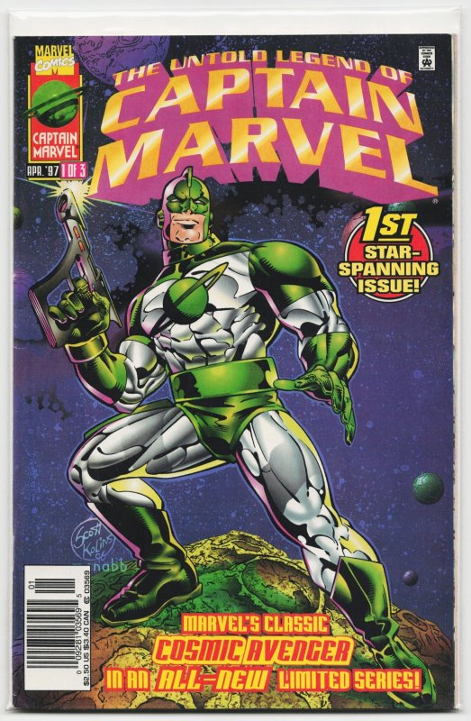 Untold Legend of Captain Marvel #1 (Marvel Comics, 1997), raw, ungraded comic book — front cover