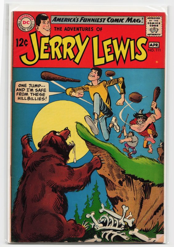 Adventures of Jerry Lewis #111 (DC Comics, 1969), raw, ungraded comic book — front cover