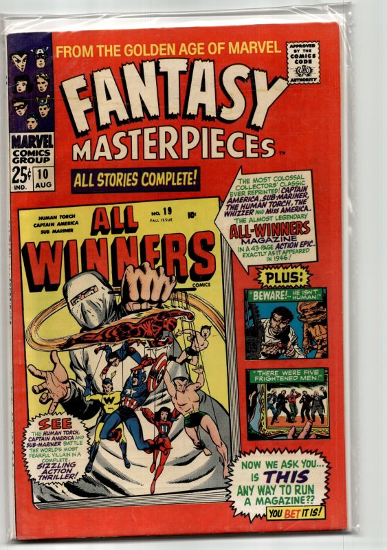 Fantasy Masterpieces #10 (Marvel Comics, 1967), raw, ungraded comic book — front cover