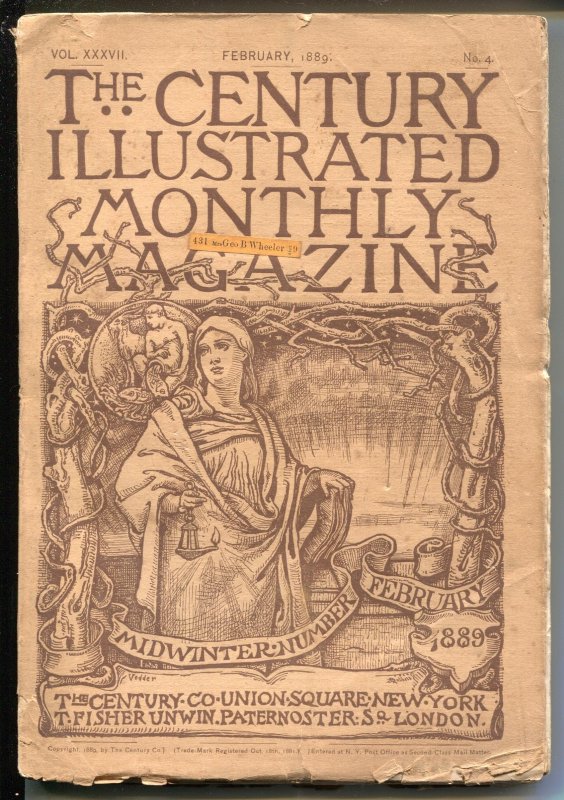 Pulp: Century Illustrated Monthly Magazine 2/1889-Civil War-pulp Format-lync..., raw, ungraded comic book — front cover