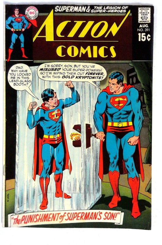 Action #391 (DC Comics, 1970), raw comic book in FN condition — front cover
