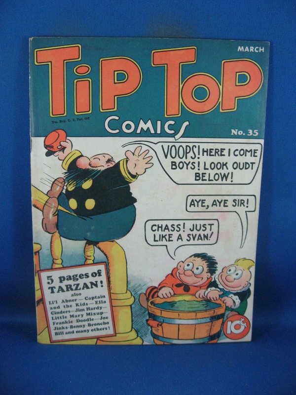 Tip Top Comics #35 (United Feature Syndicate, 1939), raw, ungraded comic book — front cover