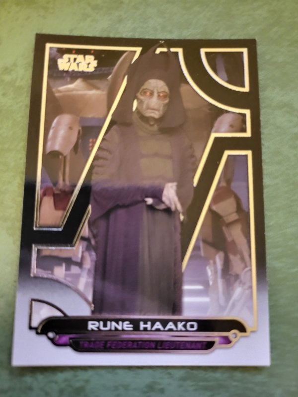 2018 Star Wars Galactic Files #TPM-15 Rune Haako (2018), raw, ungraded comic book — front cover