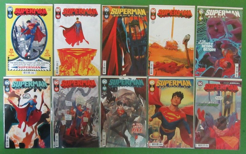 Superman Son of Kal-El 1-8 10 Annual Lot of 10 Nakamura First Prints DC 2021 NM (DC Comics, 2021), raw comic book in NM condition — front cover