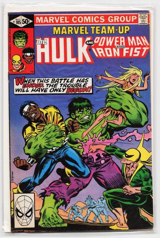 Marvel Team-Up #105 (Marvel Comics, 1981), raw, ungraded comic book — front cover