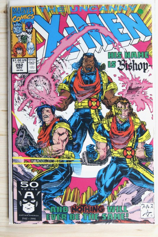 The Uncanny X-Men #282 (Marvel Comics, 1991), raw comic book in VF/NM 9.0 condition — front cover