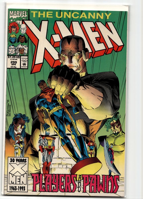The Uncanny X-Men #299 (Marvel Comics, 1993), raw, ungraded comic book — front cover