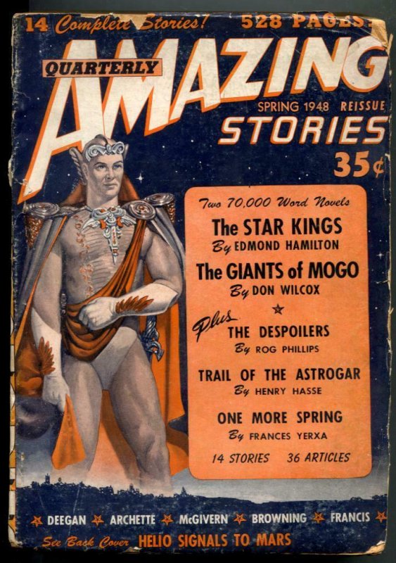 Amazing Stories Quarterly Pulp Spring 1948- Star Kings VG (Ziff-Davis, 1948), raw comic book in VG condition — front cover