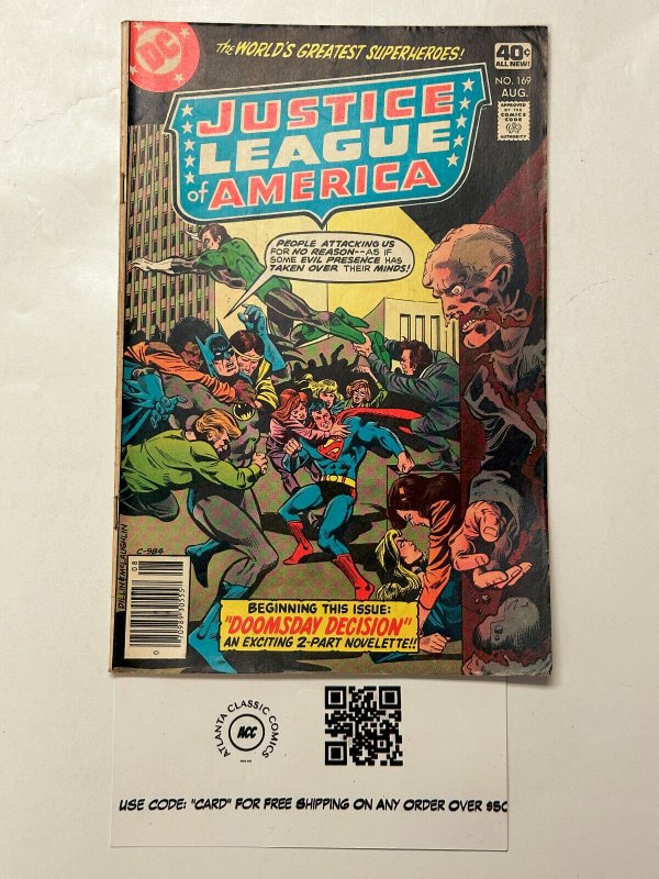 Justice League of America #169 (DC Comics, 1979), raw comic book in VF condition — front cover