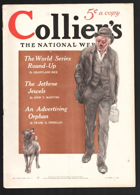 MAG: Collier's 10/4/1913-World Series Feature by Grantland Rice-Pulp Fiction-..., raw, ungraded comic book — front cover