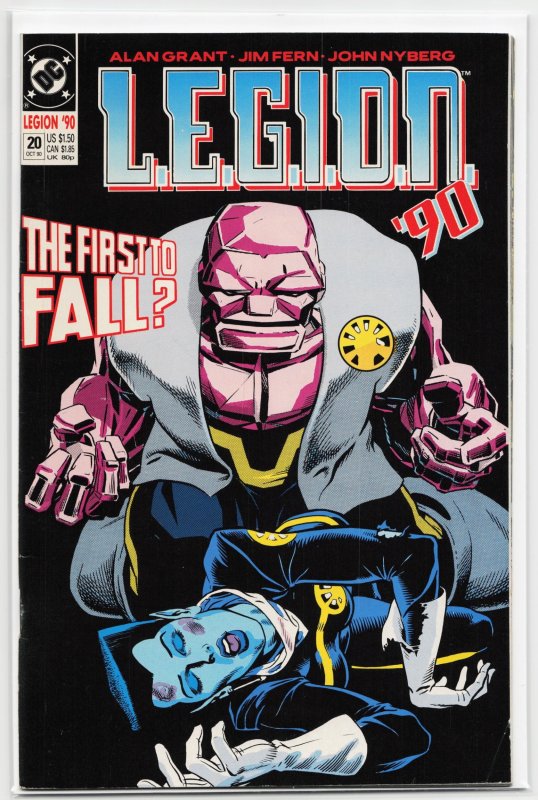 L.e.g.i.o.n #20 (DC Comics, 1990), raw, ungraded comic book — front cover