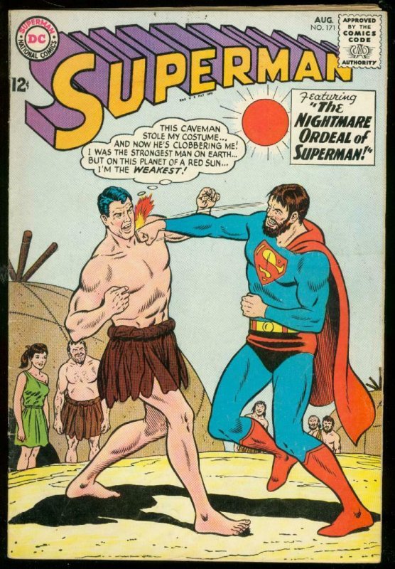 Superman #171 (DC Comics, 1964), raw comic book in FN condition — front cover