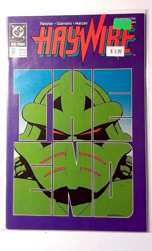 Haywire #13 (DC Comics, 1989), raw, ungraded comic book — front cover