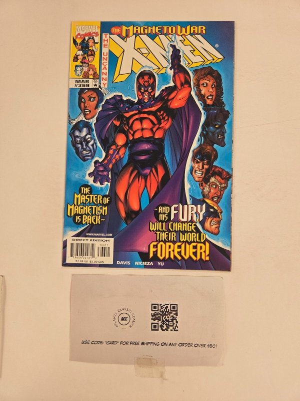 Uncanny X-Men #366 (Marvel Comics, 1999), raw comic book in NM condition — front cover