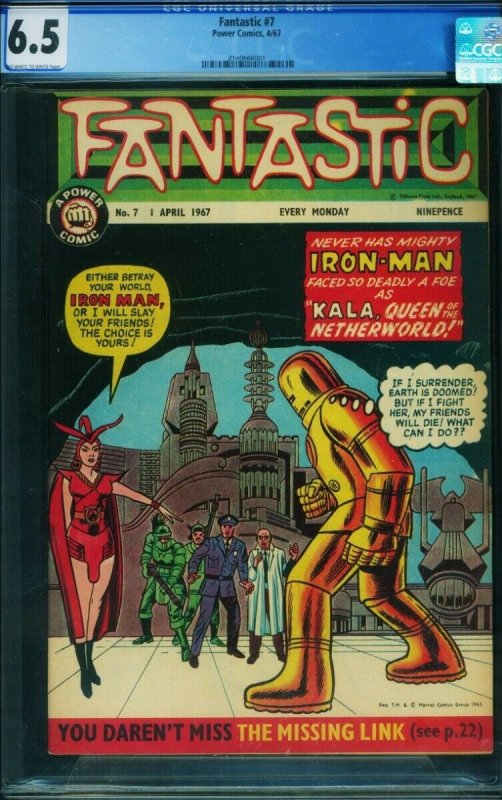 Fantastic #7 (1967), raw comic book in 6.5 condition — front cover