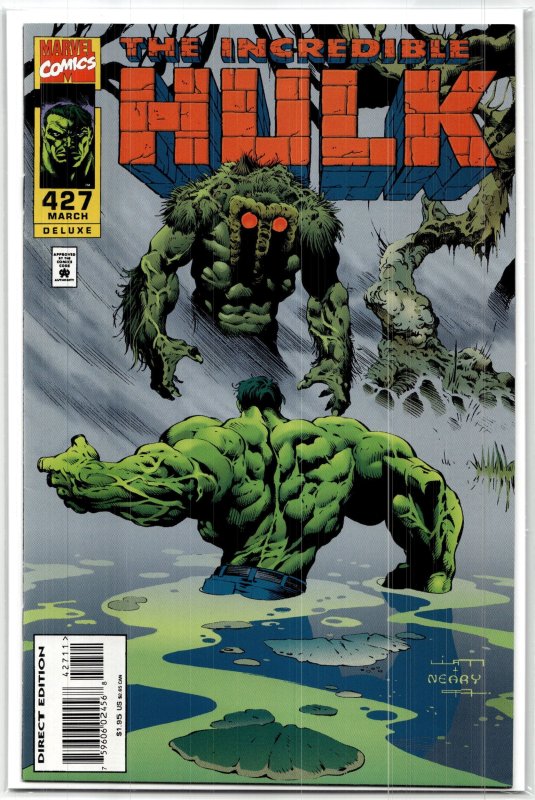 The Incredible Hulk #427 (Marvel Comics, 1995), raw, ungraded comic book — front cover