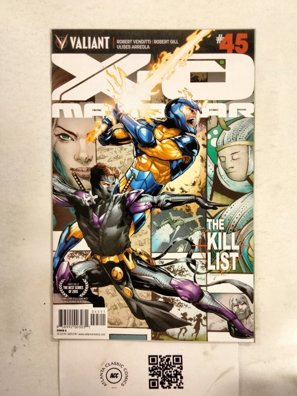 X-O Manowar #45 (Valiant Comics), raw comic book in NM condition — front cover