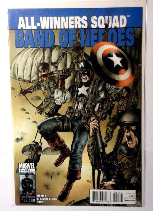 All-Winners Squad: Band of Heroes #2 (Marvel Comics, 2011), raw, ungraded comic book — front cover