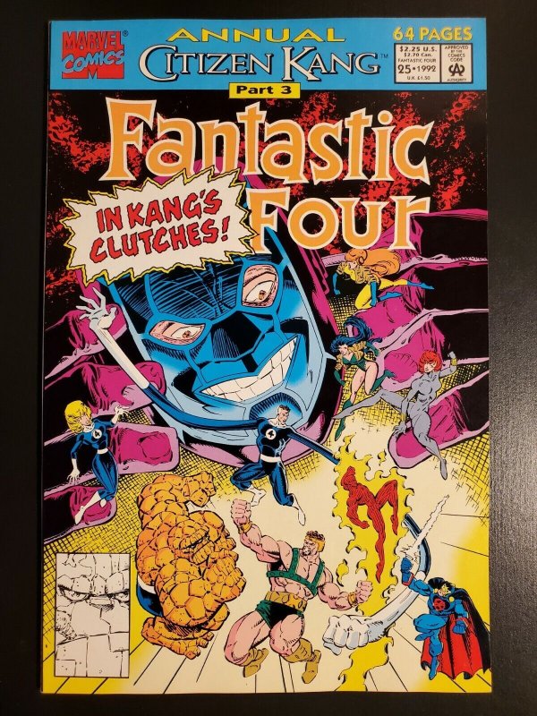 Fantastic Four Annual #25 (Marvel Comics, 1992), raw comic book in NM 9.4 condition — front cover