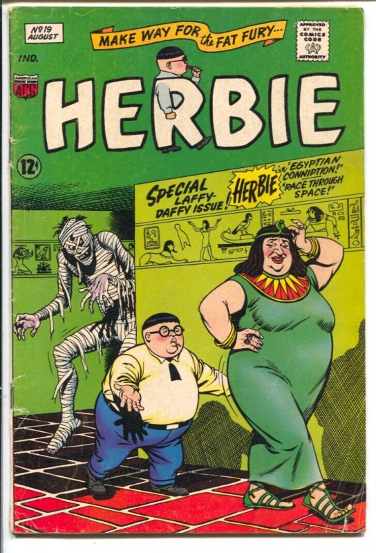 Herbie #19 (ACG, 1966), raw comic book in VG condition — front cover