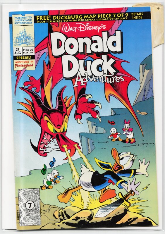 Donald Duck Adventures #27 (Disney Comics, 1992), raw, ungraded comic book — front cover