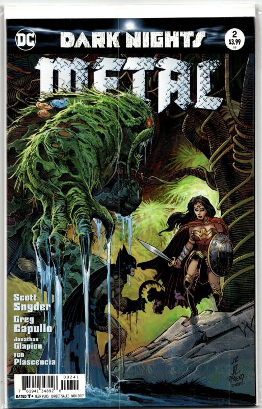 Dark Nights: Metal #2 (DC Comics, 2017), raw, ungraded comic book — front cover