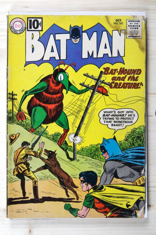 Batman #143 (DC Comics, 1961), raw comic book in VG 4.0 condition — front cover