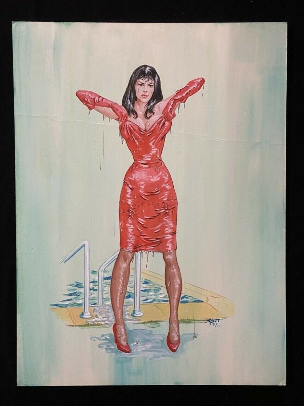 Senorita Rio Original Pin Up by Bruce Dey- Pool, raw, ungraded comic book — front cover