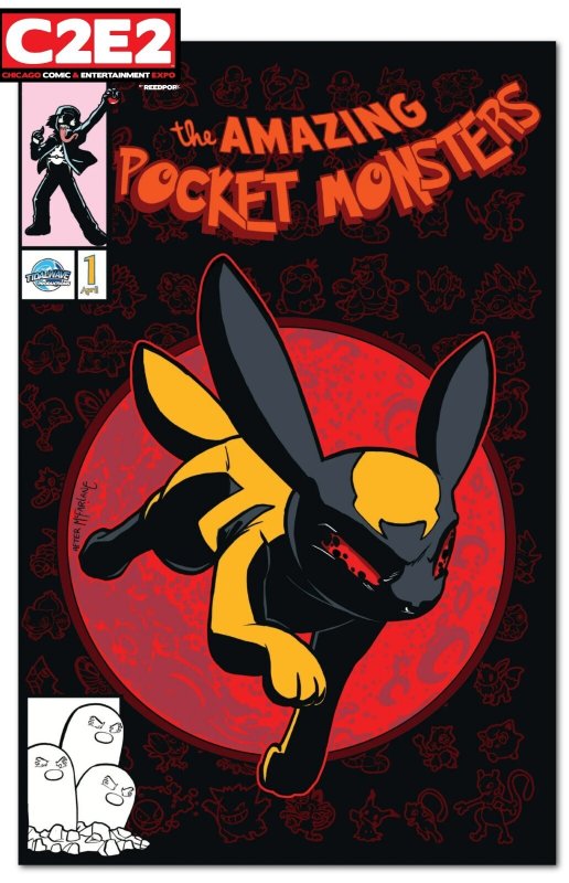 Fame: Satashi Tajiri C2E2 Amazing Pocket Monsters Embossed Venomized/basic Set., raw, ungraded comic book — front cover