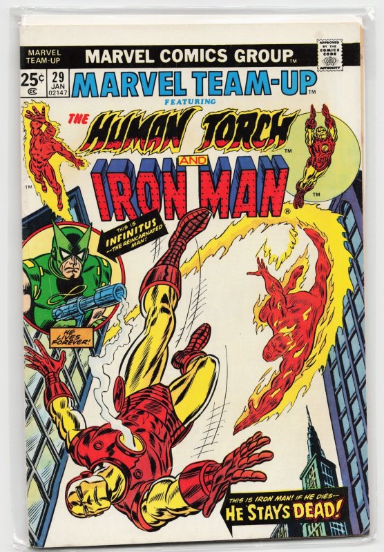 Marvel Team-Up #29 (Marvel Comics, 1975), raw, ungraded comic book — front cover
