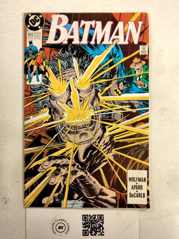 Batman #443 (DC Comics, 1990), raw comic book in NM condition — front cover