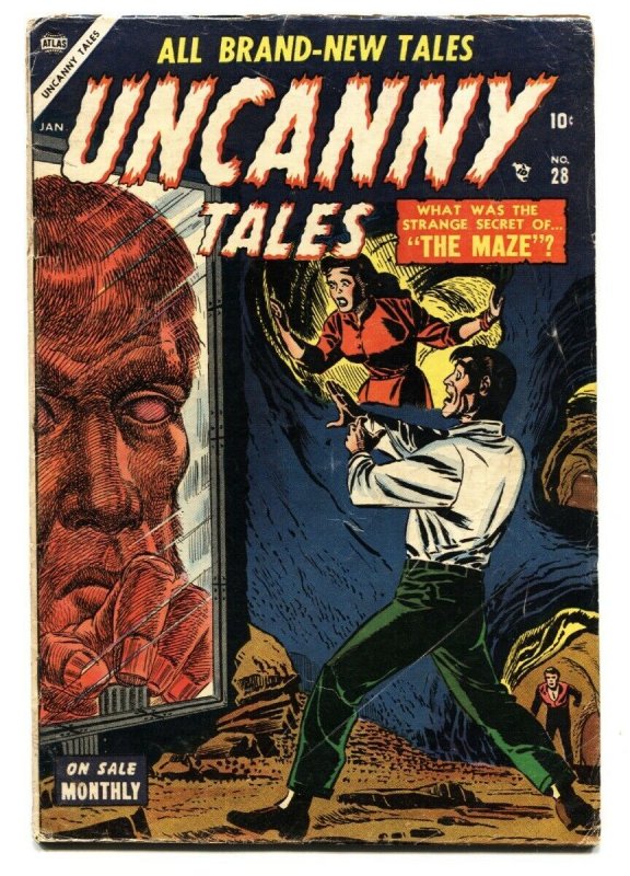 Uncanny Tales #28 (1955), raw, ungraded comic book — front cover
