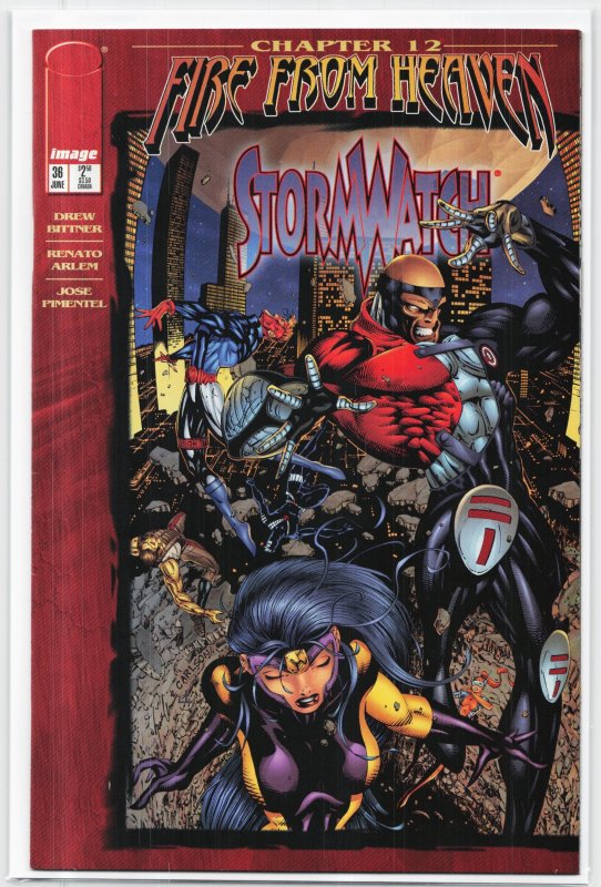 Stormwatch #36 (1996), raw, ungraded comic book — front cover