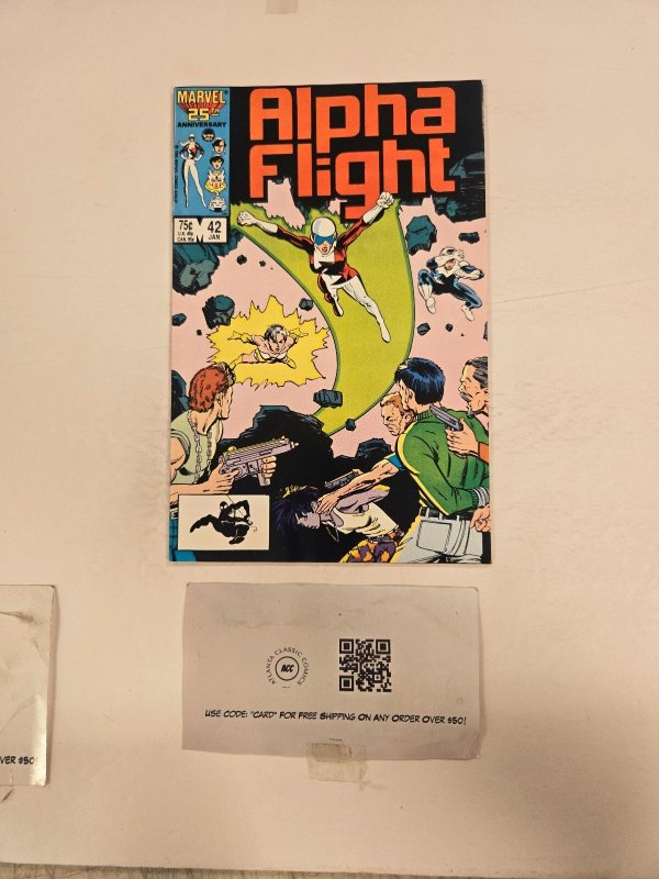 Alpha Flight #42 (Marvel Comics), raw comic book in VF condition — front cover