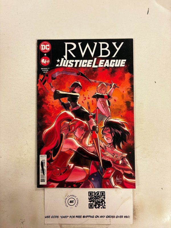 Rwby Justice League #4 (DC Comics), raw comic book in NM condition — front cover