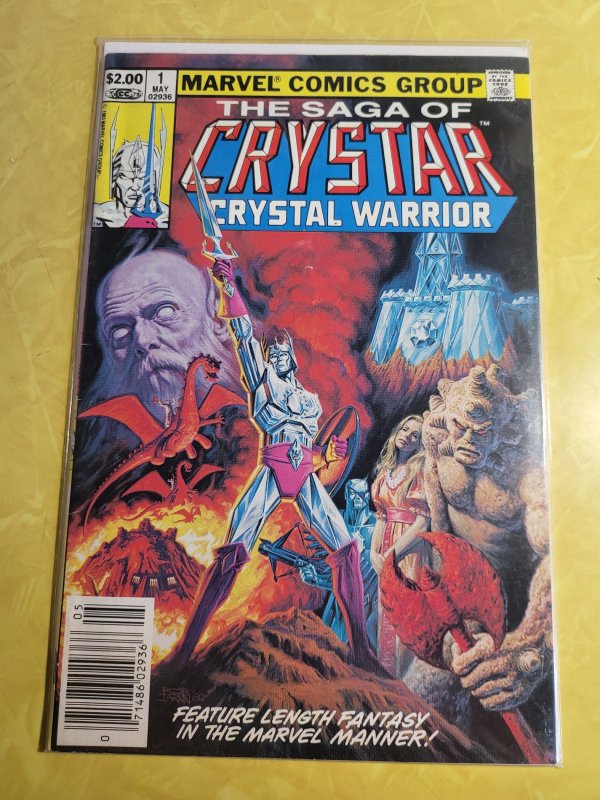 The Saga of Crystar, Crystal Warrior #1 (Marvel Comics, 1983), raw, ungraded comic book — front cover