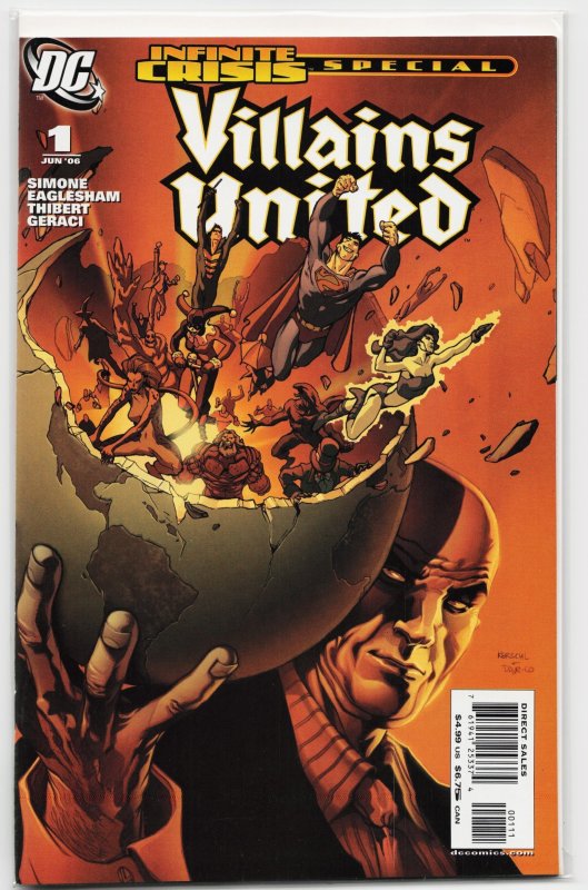 Villains United: Infinite Crisis Special (2006) Secret Six (DC Comics, 2006), raw, ungraded comic book — front cover