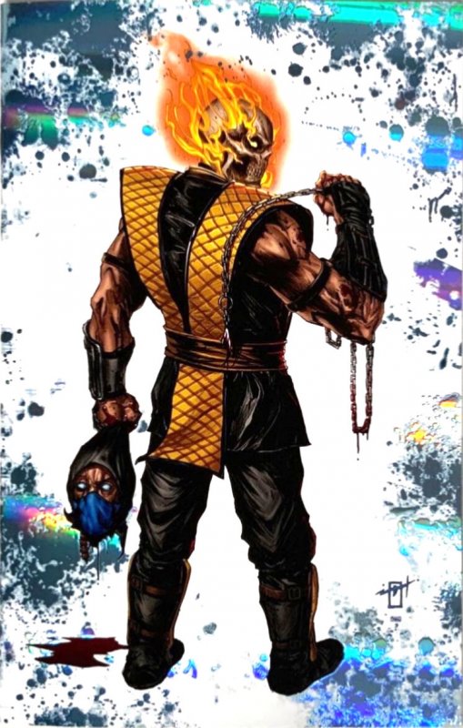 Fame: Ed Boon Mortal Kombat Scorpion Varnish/white Spot Foil/red Spot Foil Set., raw, ungraded comic book — front cover