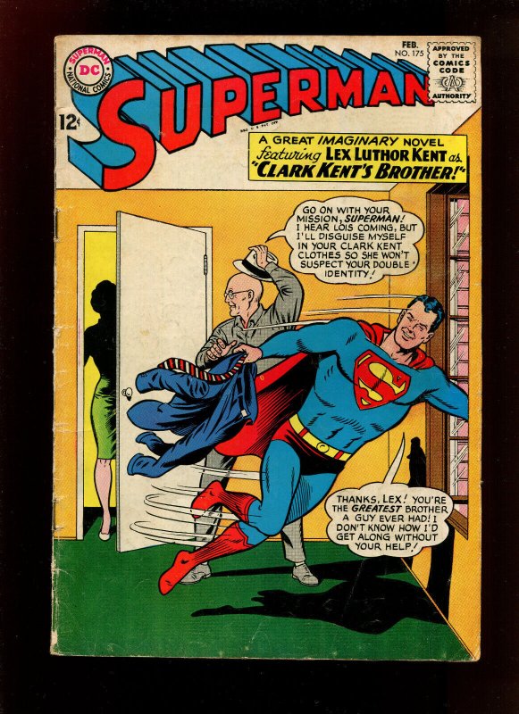 Superman #175 (DC Comics, 1965), raw comic book in 4.0 condition — front cover