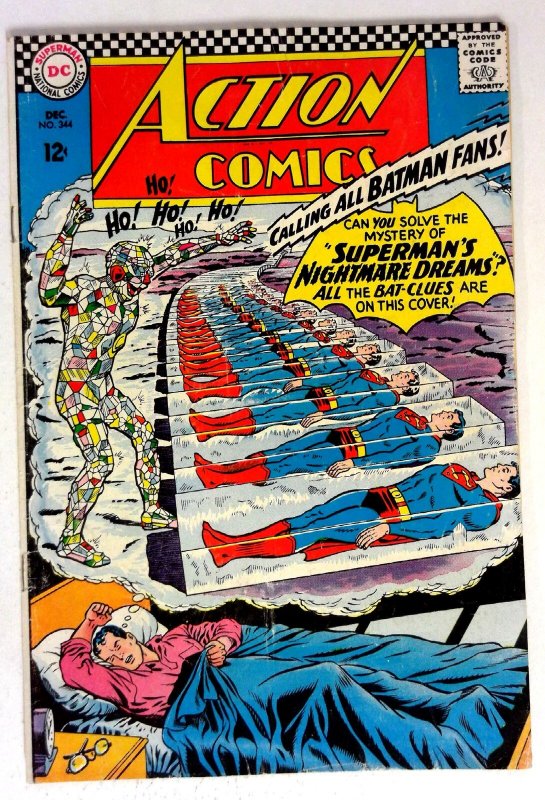 Action #344 (DC Comics, 1966), raw comic book in VG condition — front cover