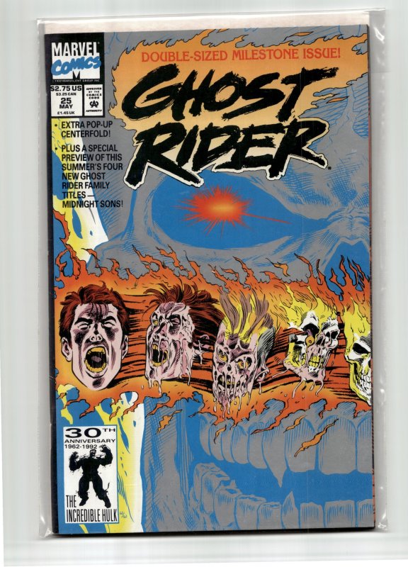 Ghost Rider #25 (Marvel Comics, 1992), raw, ungraded comic book — front cover